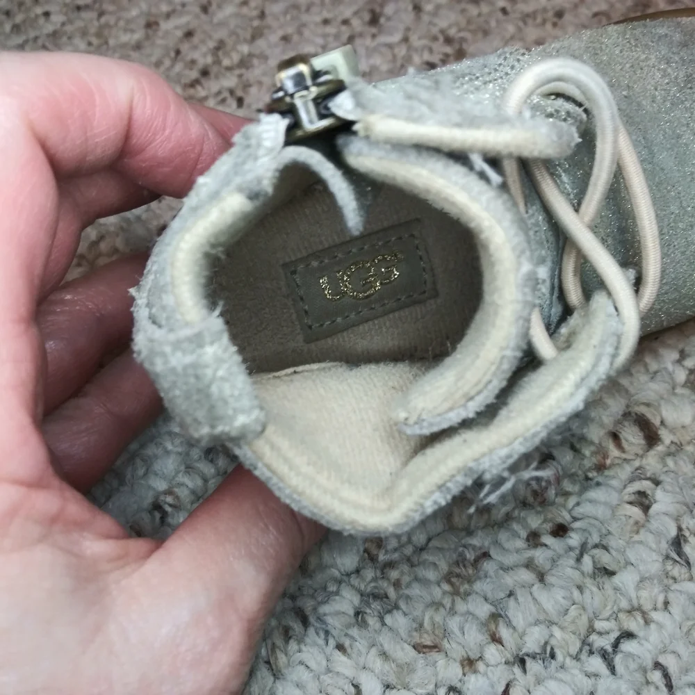 UGG Kristjan Toddler Distressed Metallic Suede Chukka Boots